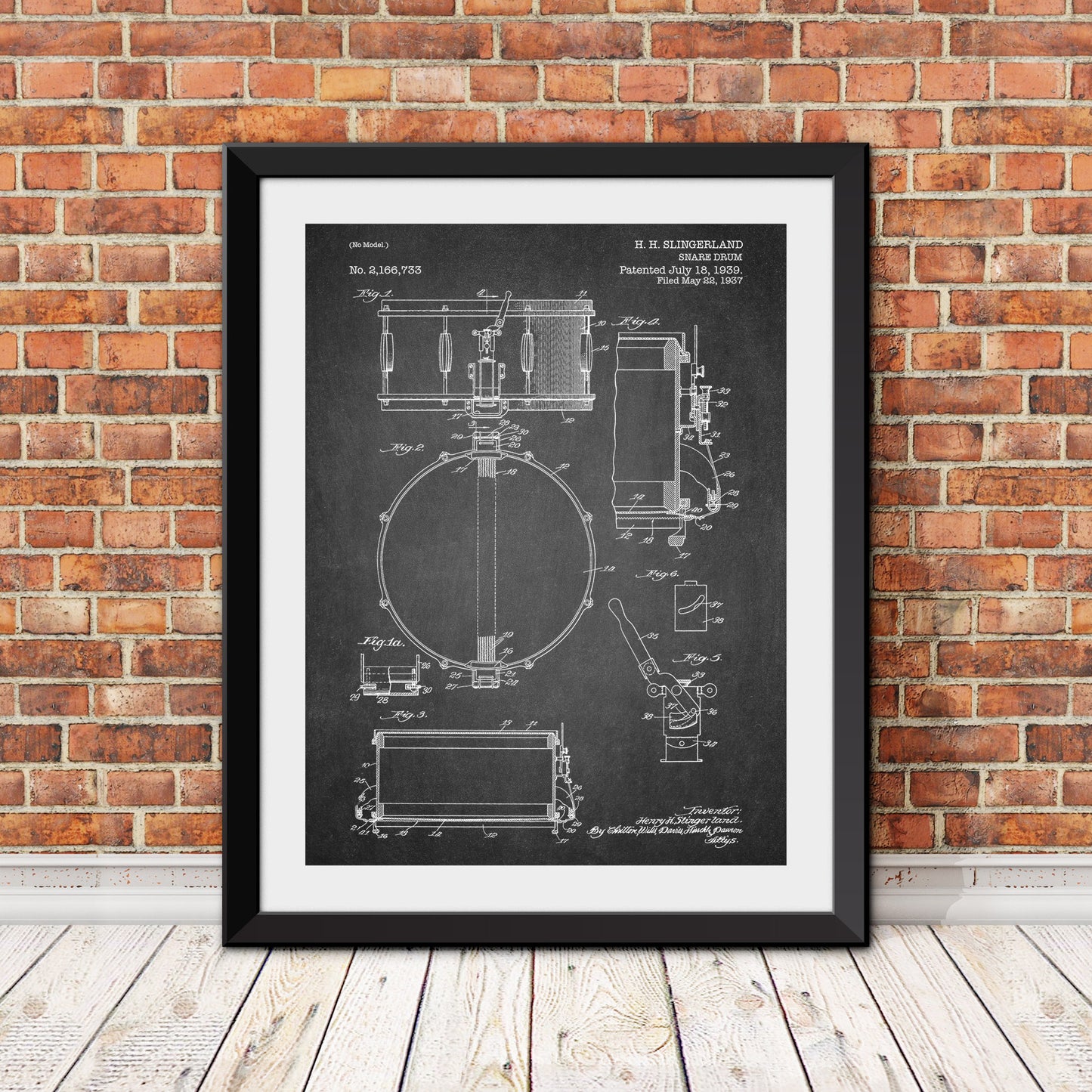 Snare Drum Patent Patent Print