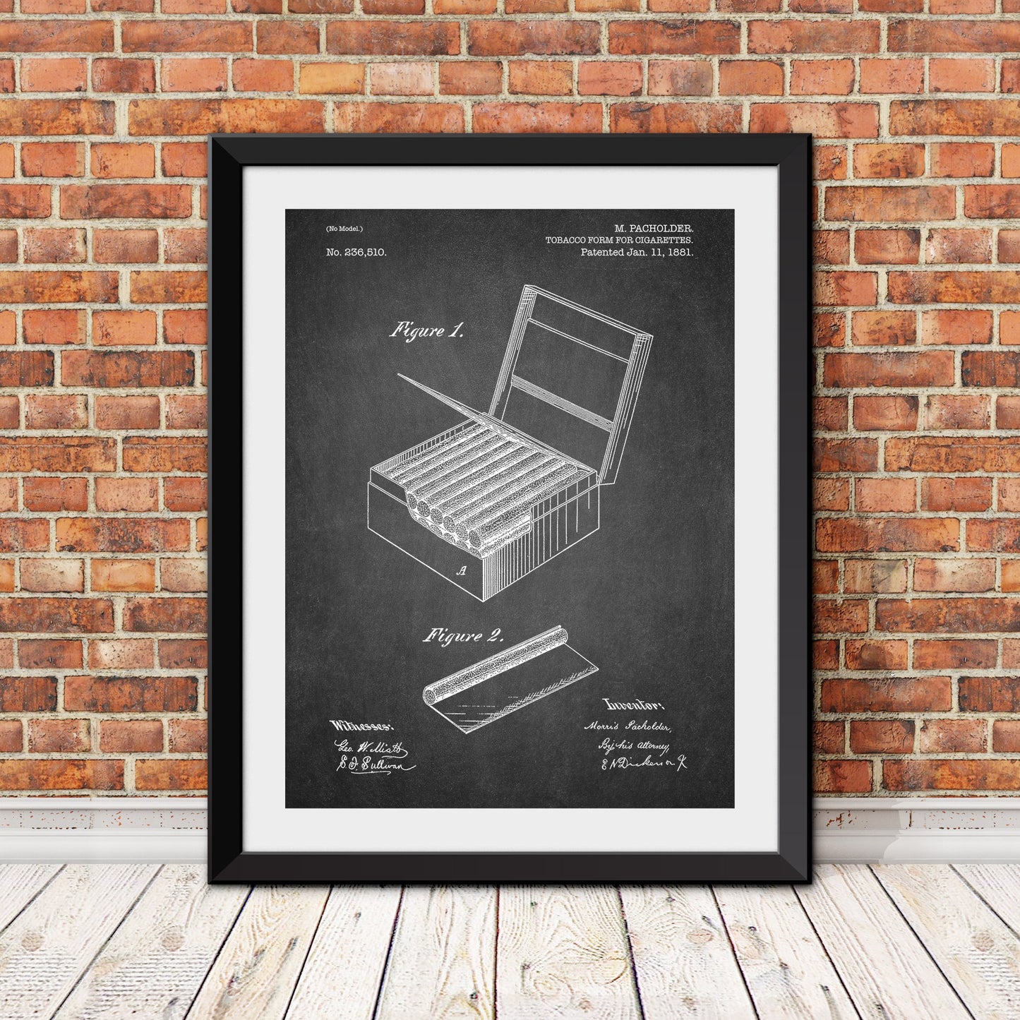 Tobacco Form for Cigarettes Patent Print