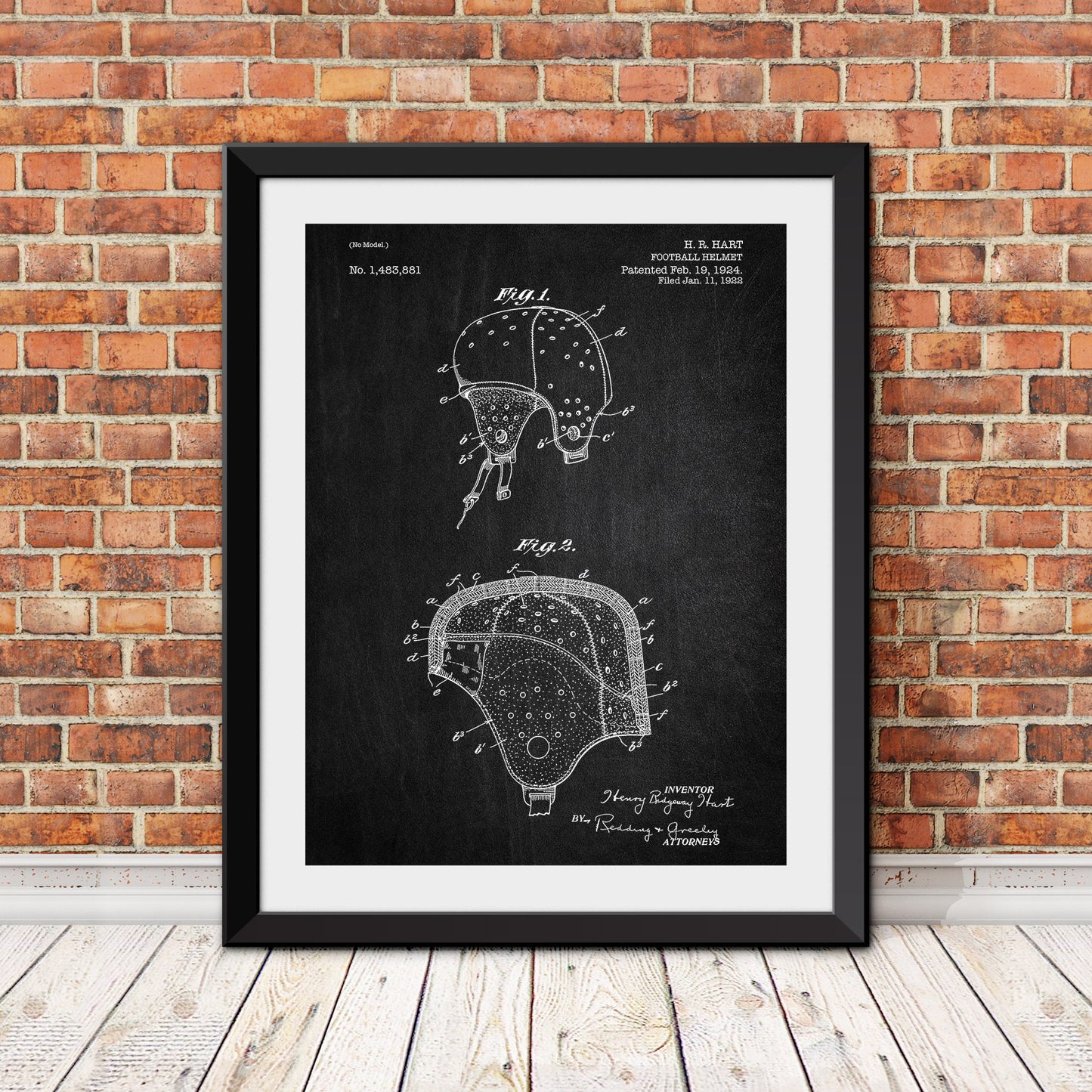 Football Helmet Patent Patent Print