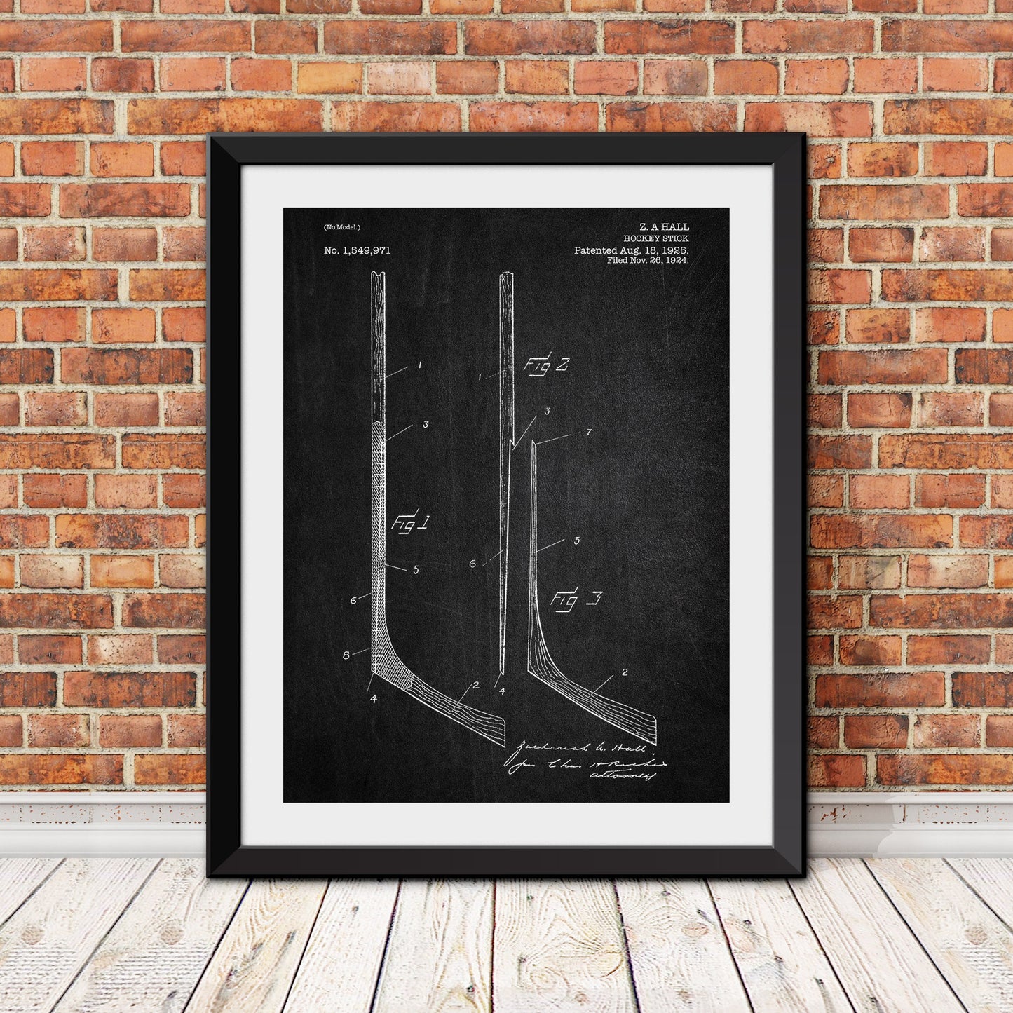 Hockey Stick II Patent Print