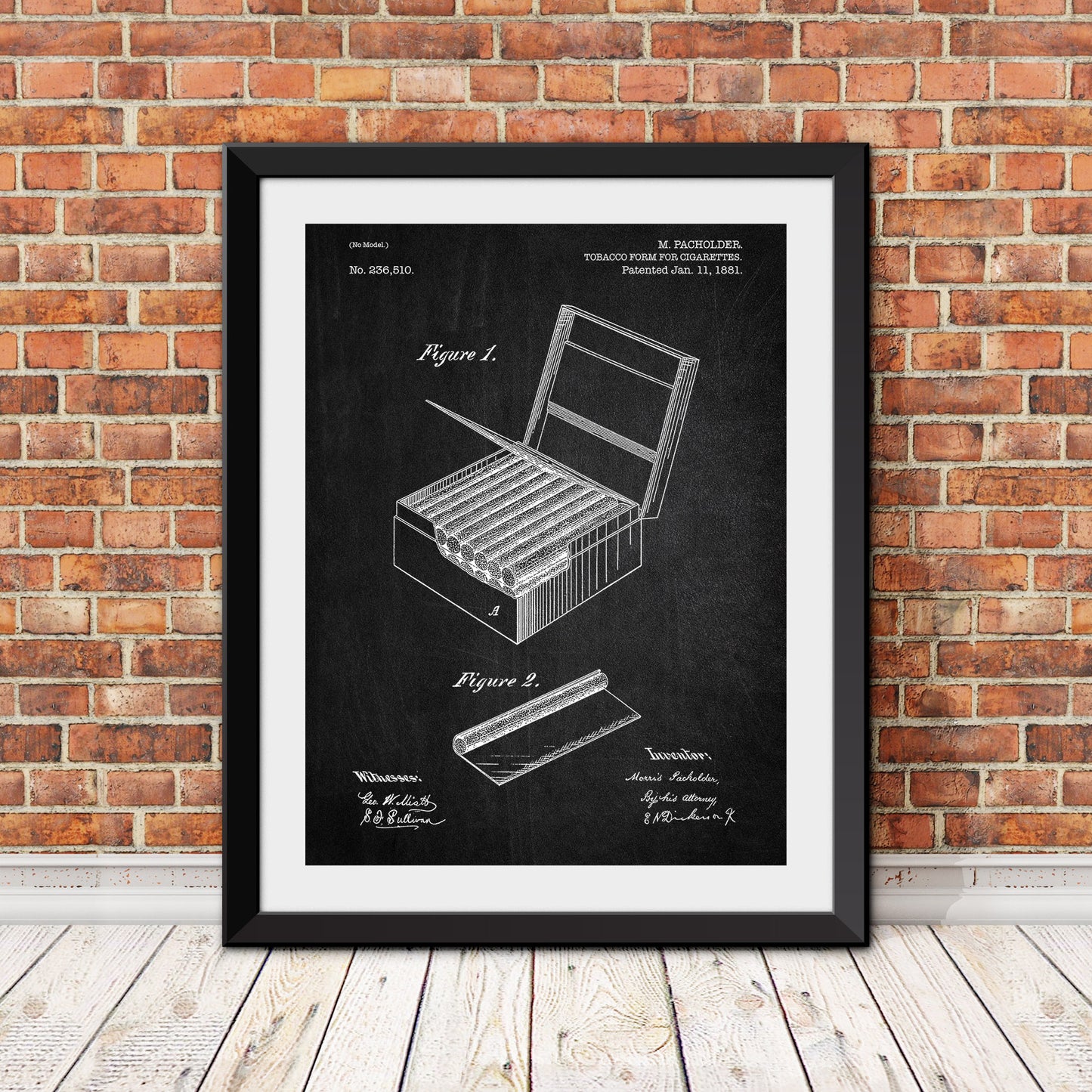 Tobacco Form for Cigarettes Patent Print