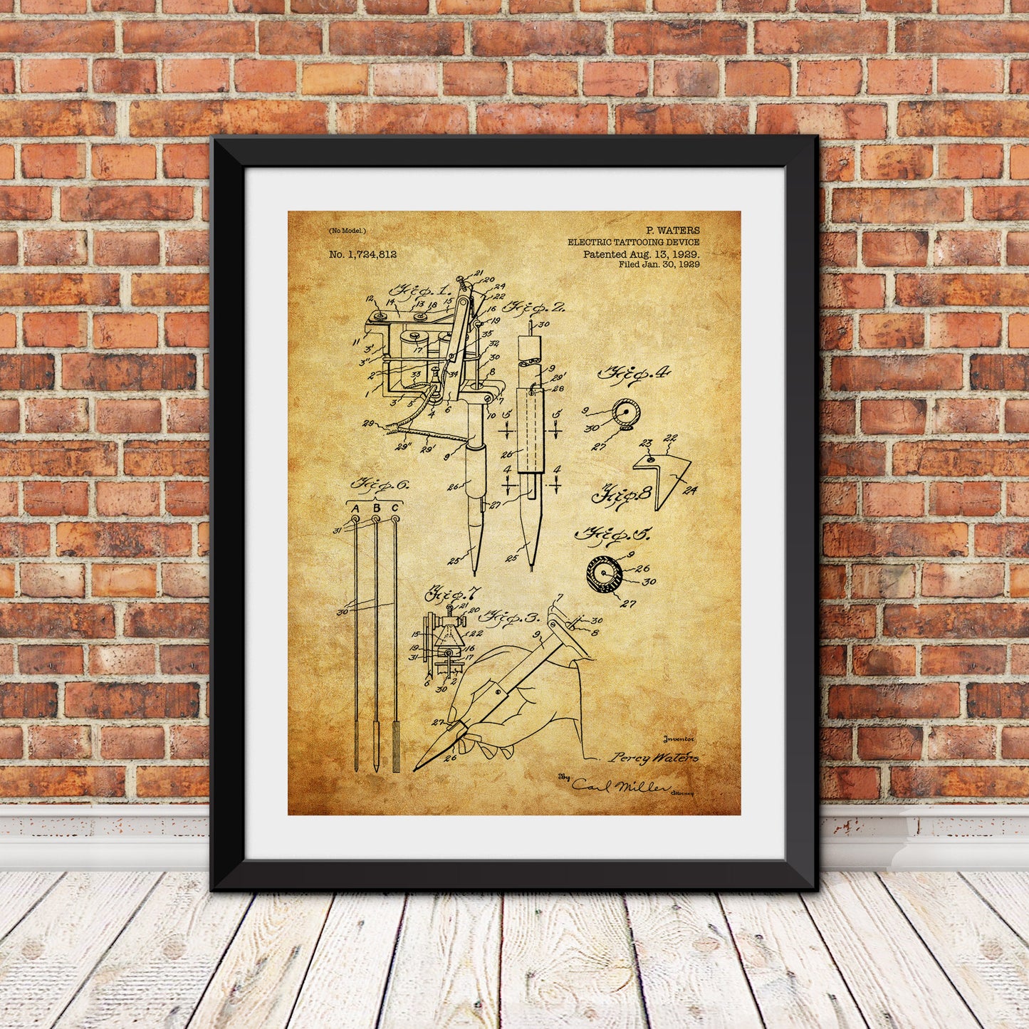 Tattoo Gun Patent Print