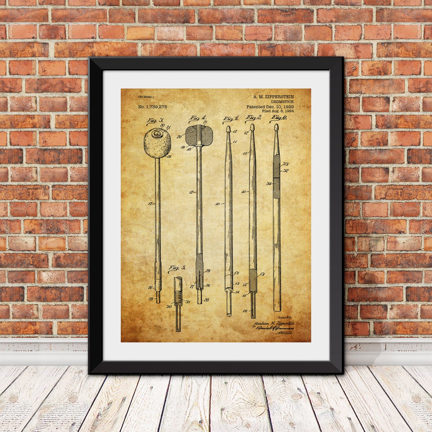 Drumstick Patent Patent Print