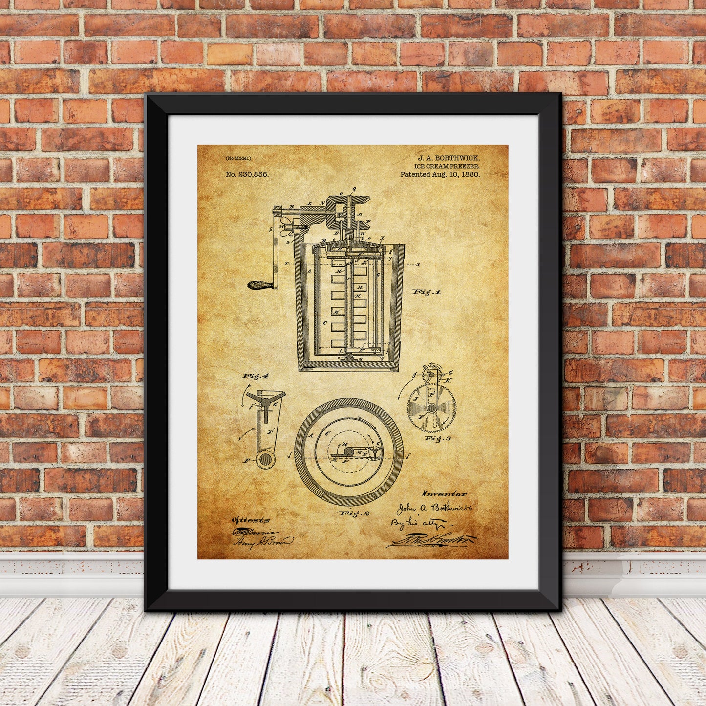 Ice Cream Freezer Patent Print