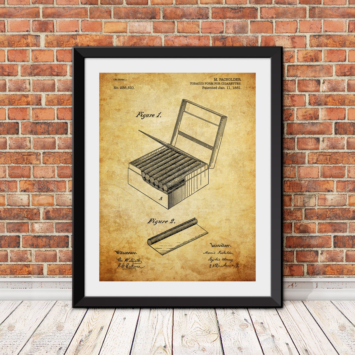 Tobacco Form for Cigarettes Patent Print