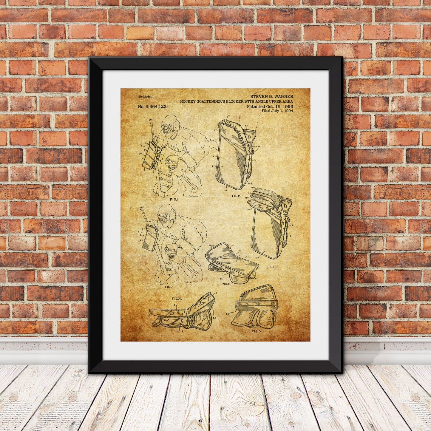 Hockey Goaltender Blocker Patent Patent Print