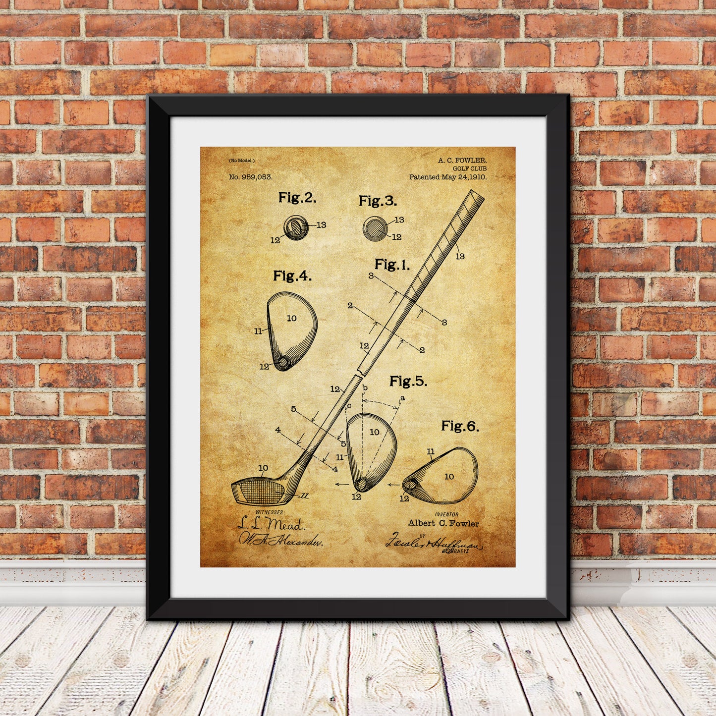 Golf Club Driver Patent II Patent Print