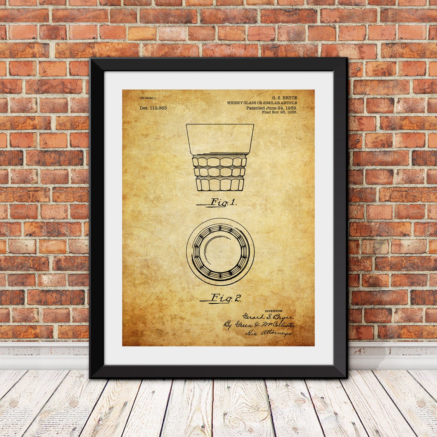 Whiskey Glass II Patent Print