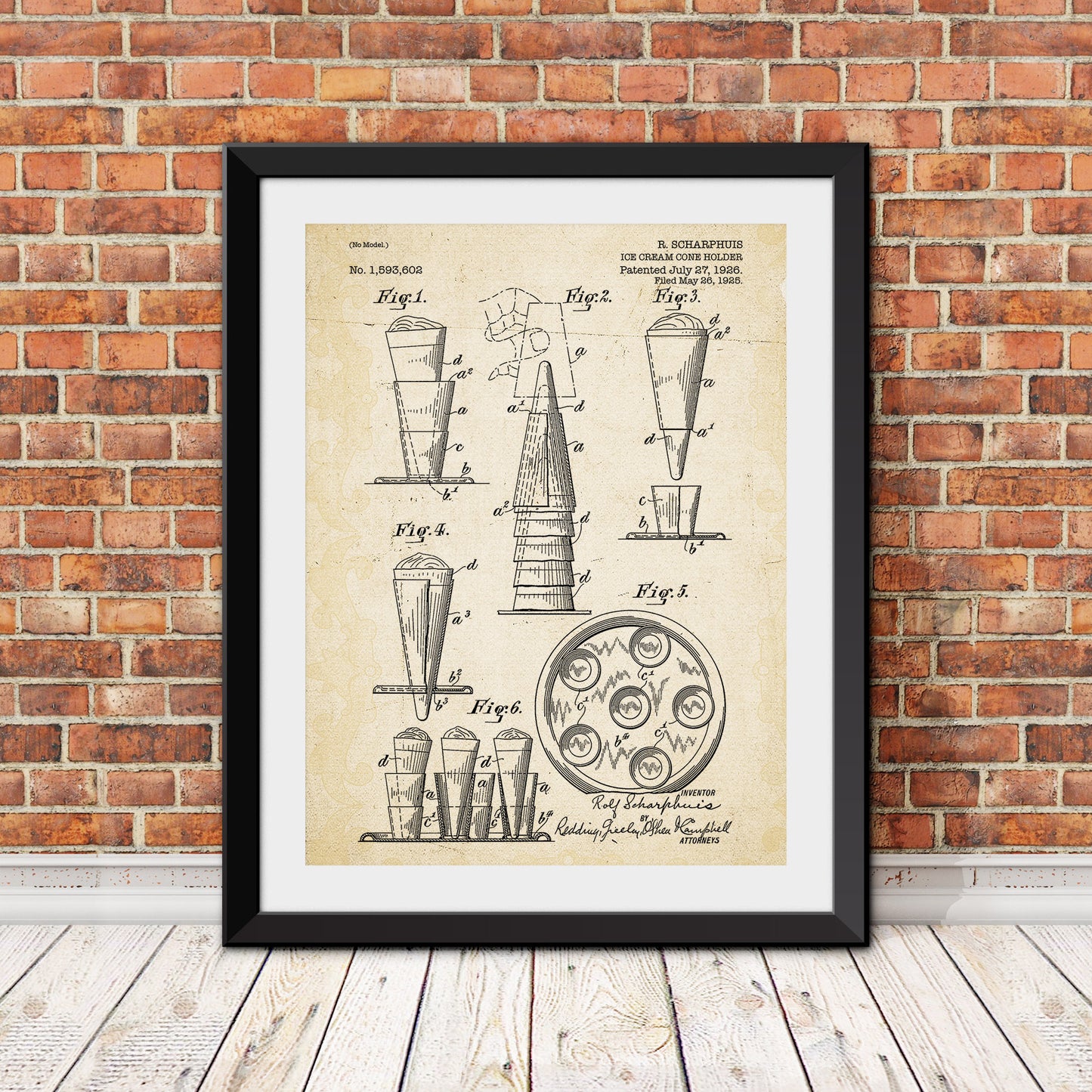 Ice Cream Cone Holder Patent Patent Print