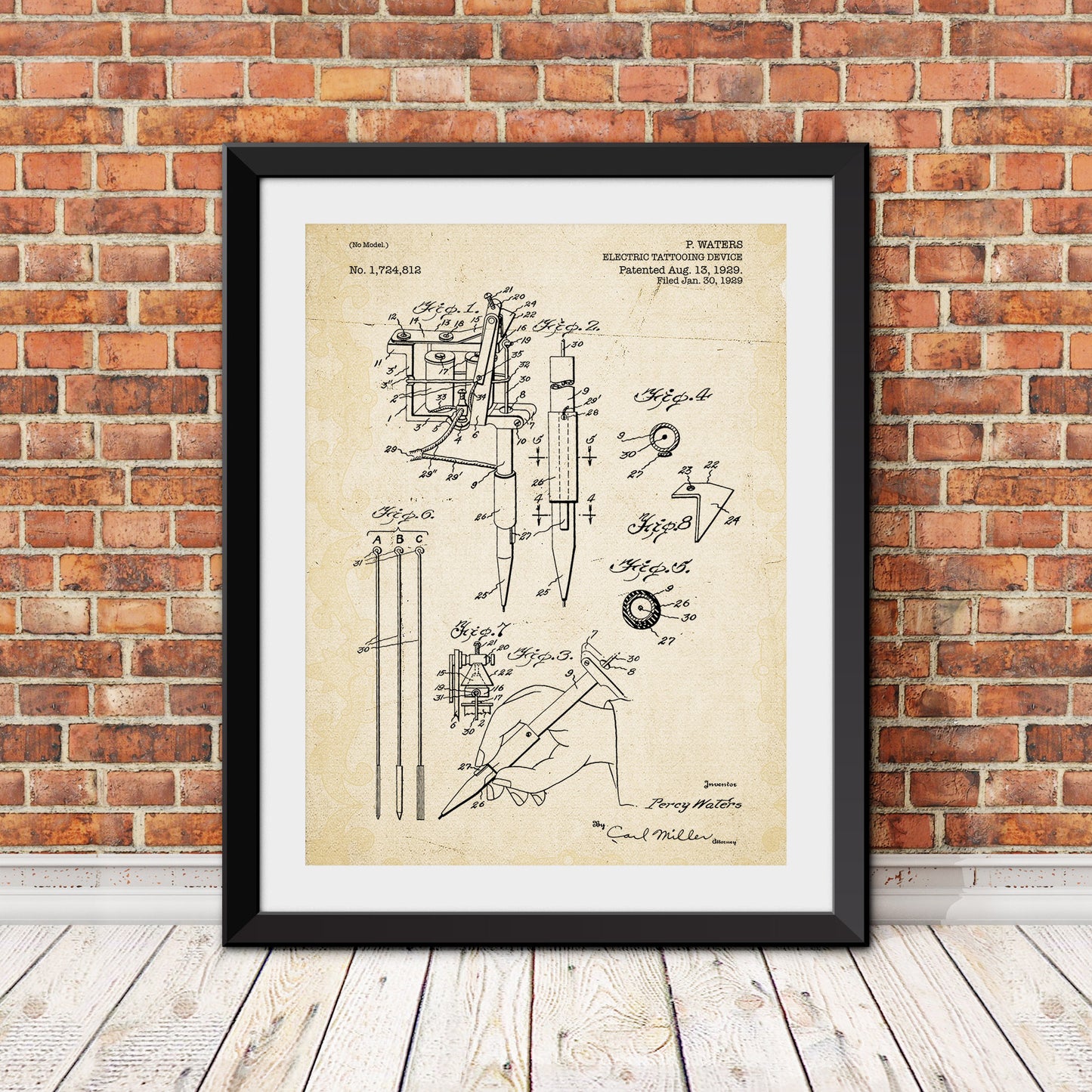 Tattoo Gun Patent Print