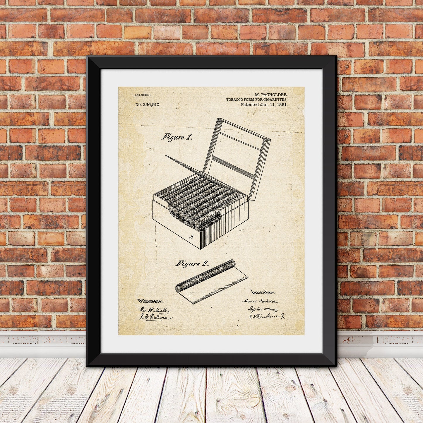 Tobacco Form for Cigarettes Patent Print
