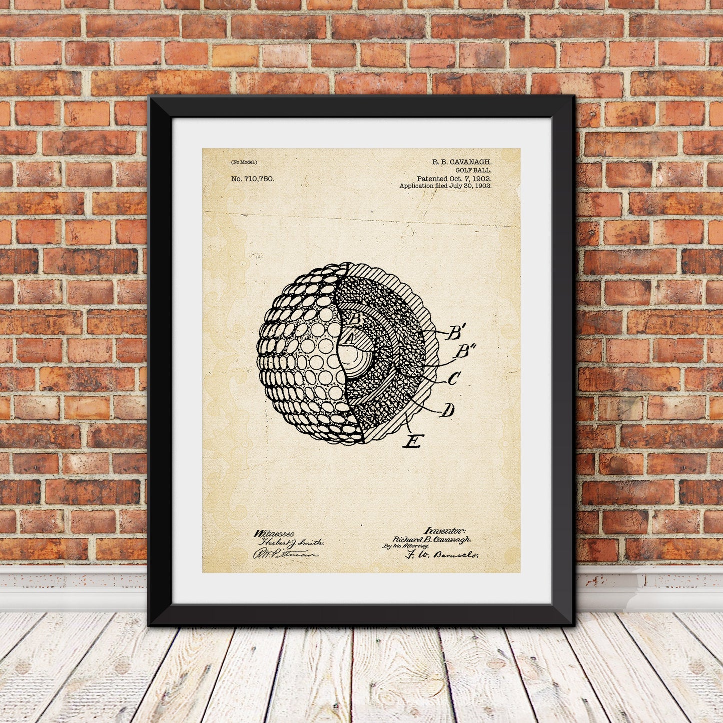 Golf Ball Patent III Patent Print