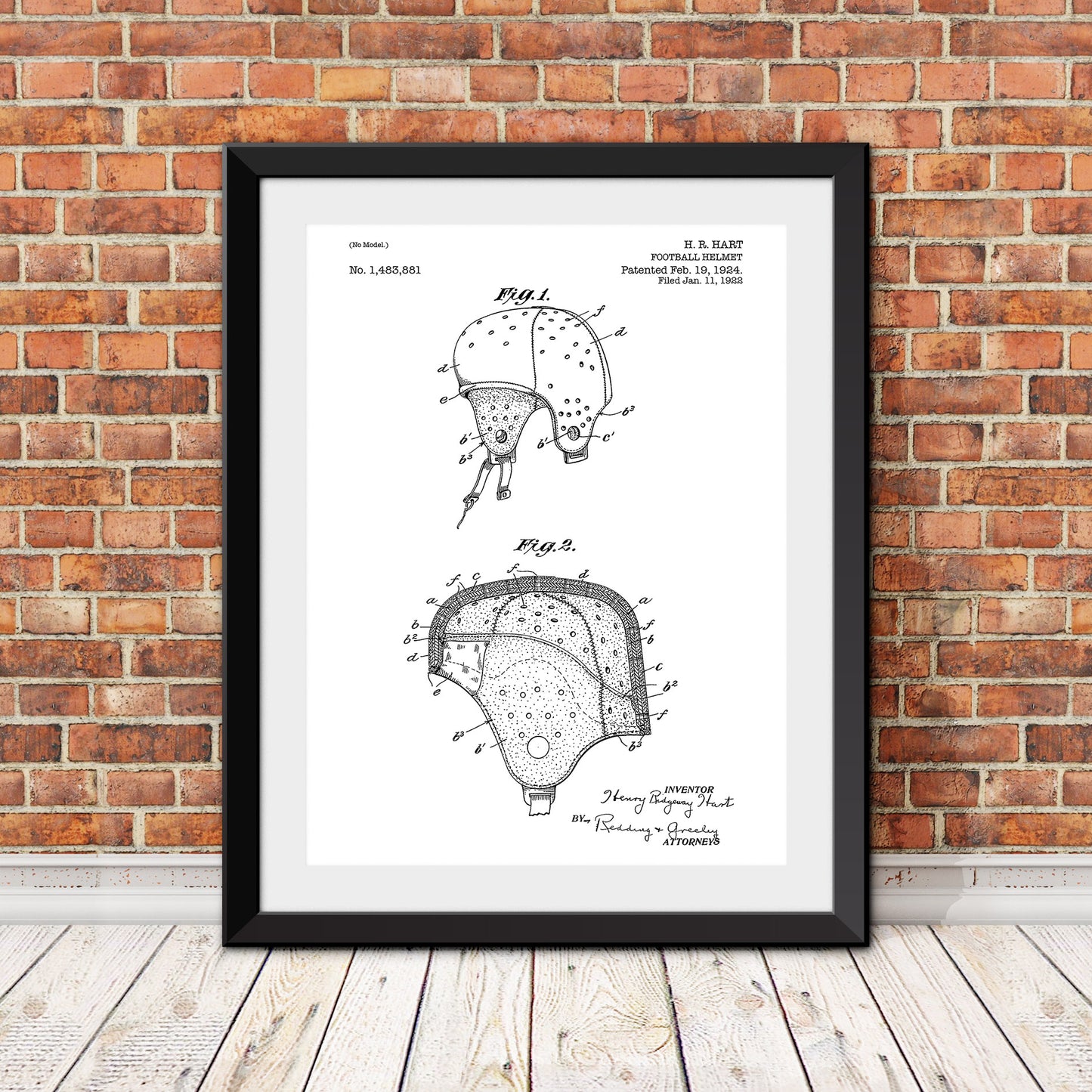 Football Helmet Patent Patent Print