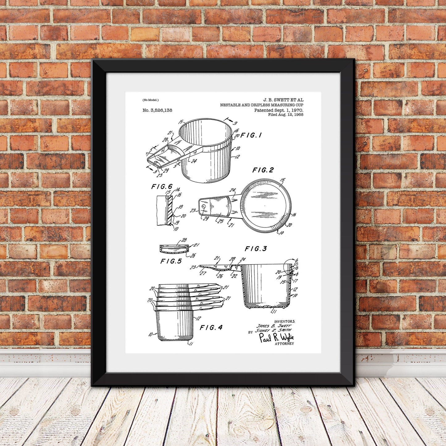 Nestable and Dripless Measuring Cup Patent Patent Print