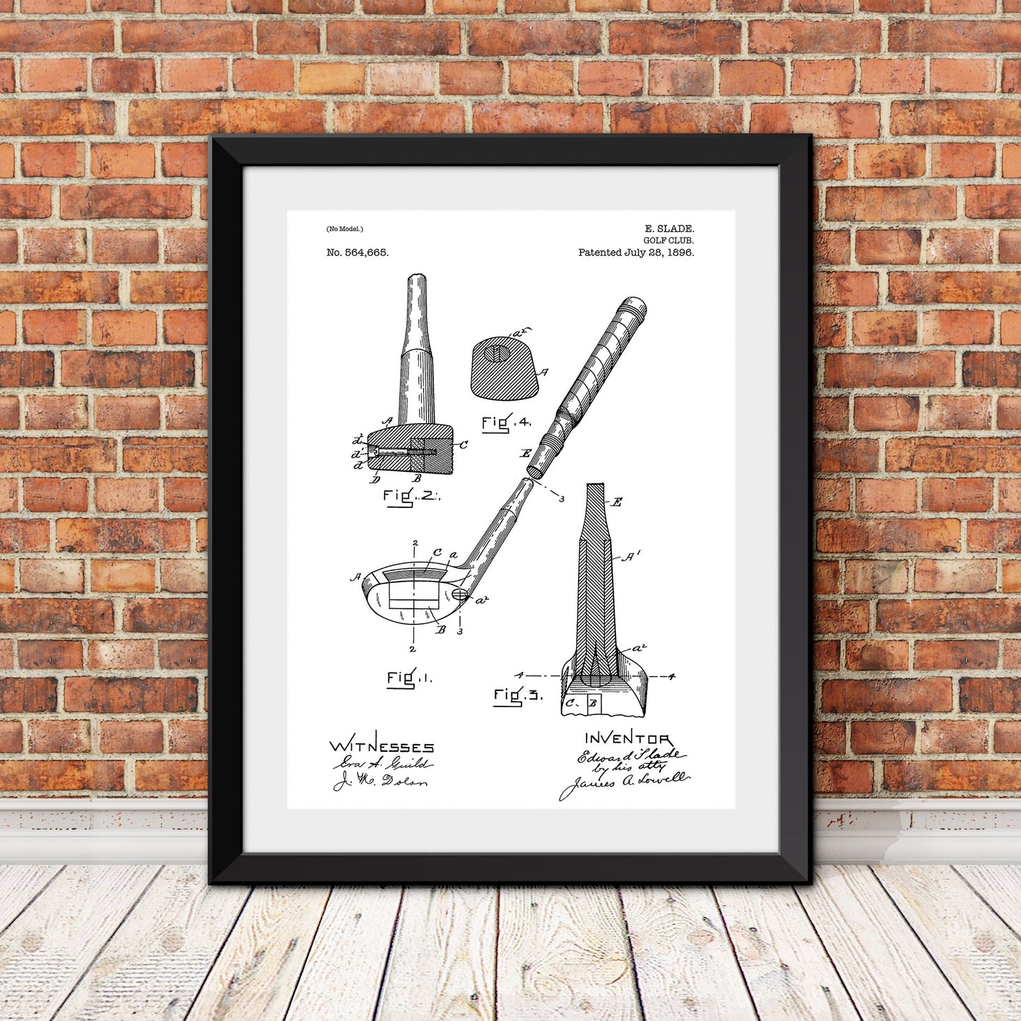 Golf Club Driver Patent Patent Print