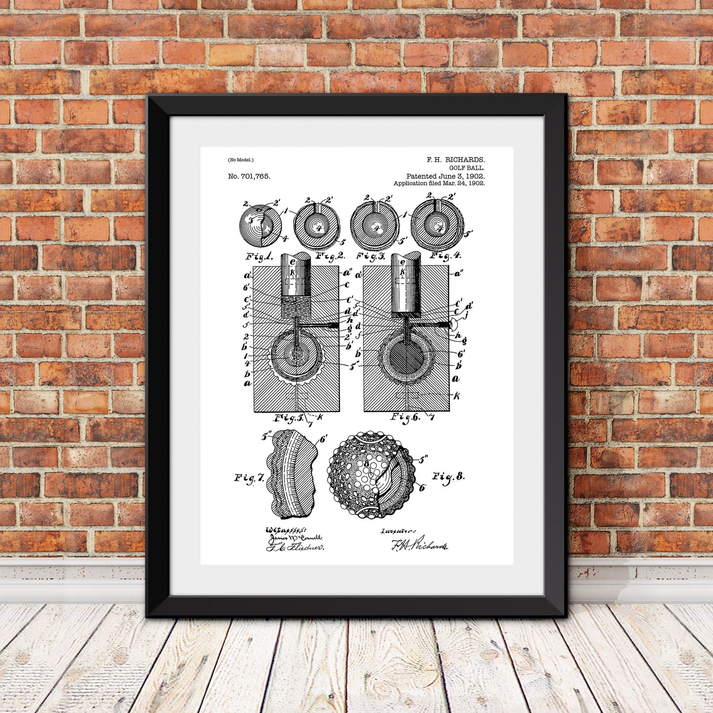 Golf Ball Patent II Patent Print