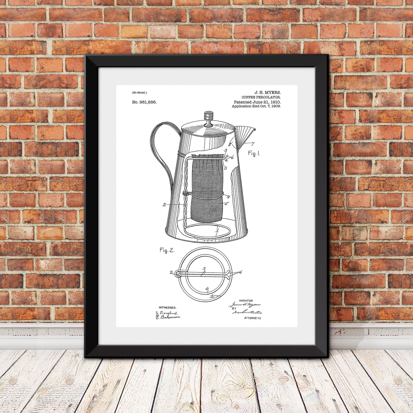 Coffee Percolator Patent Print