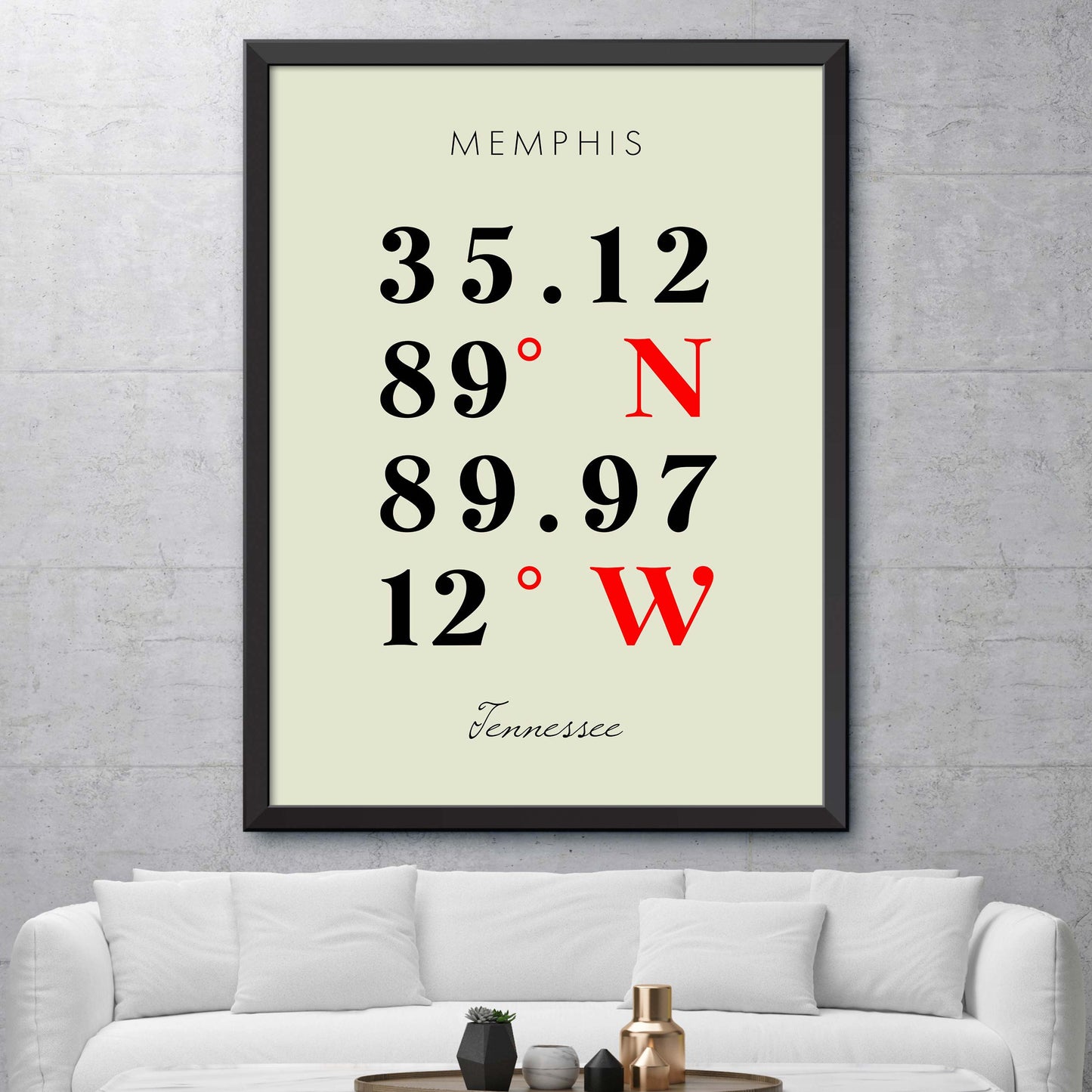 Memphis Coordinate Map