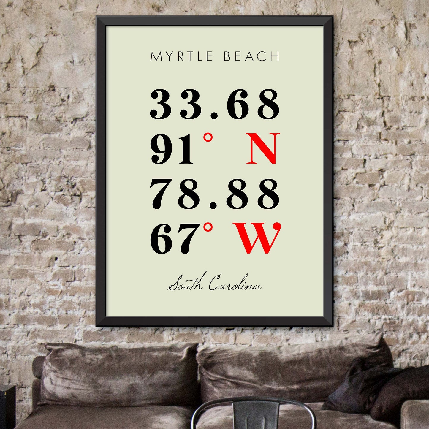 Myrtle Beach Coordinate Map