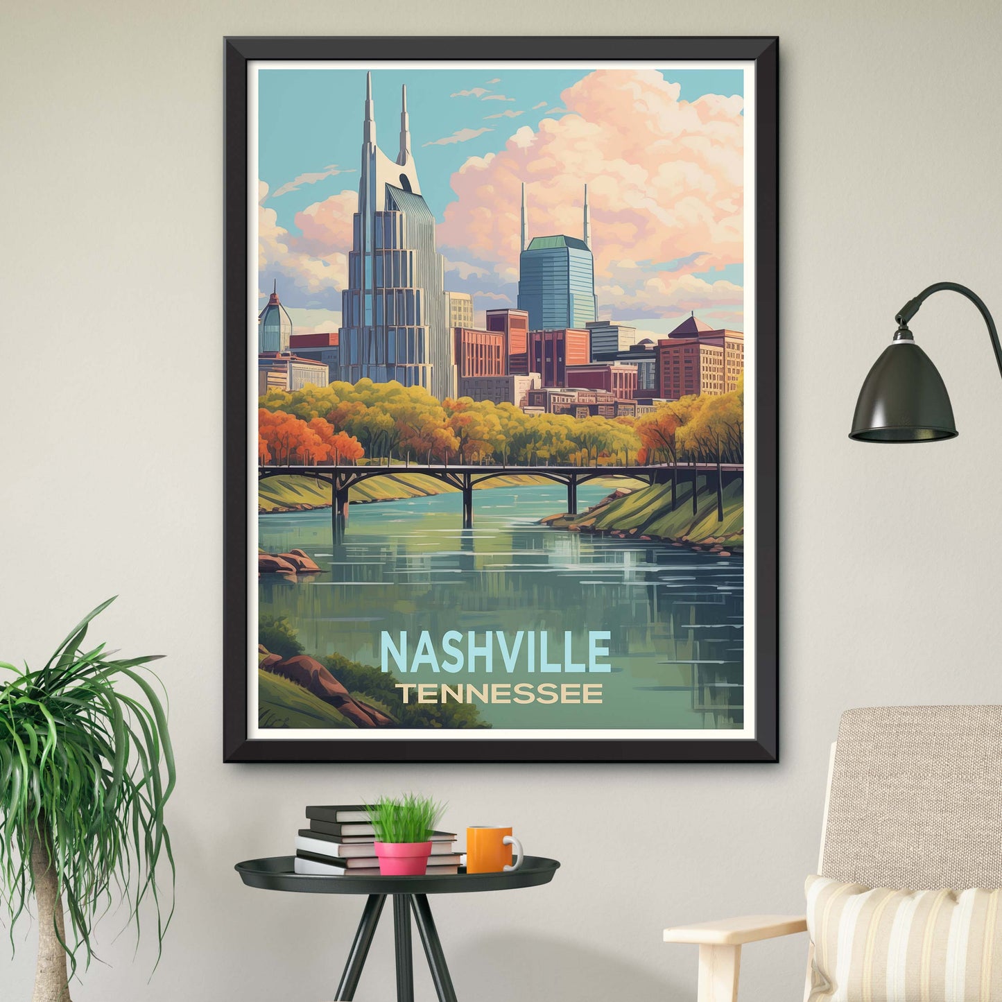 Nashville-USA,Tennessee Vintage Travel Poster