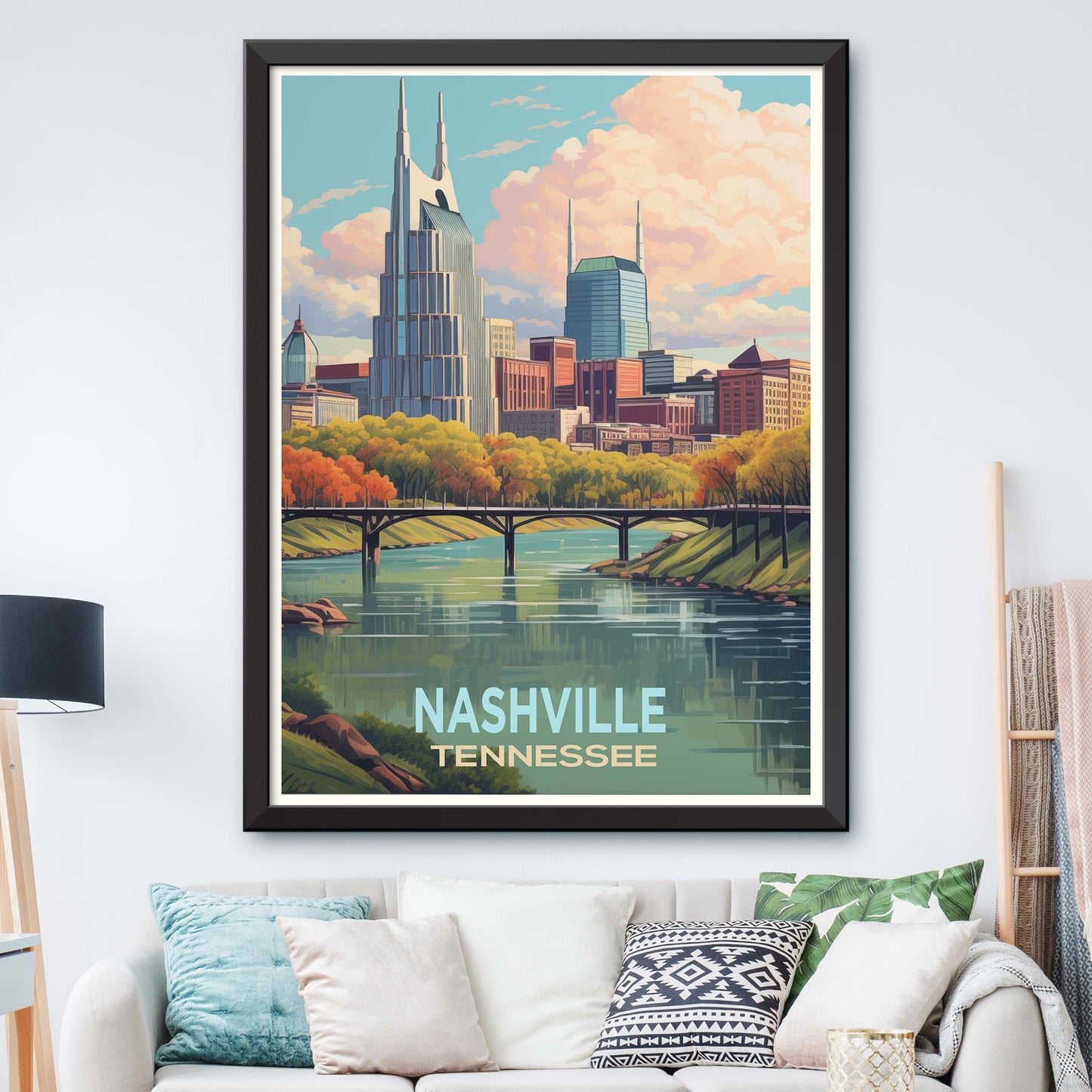 Nashville-USA,Tennessee Vintage Travel Poster