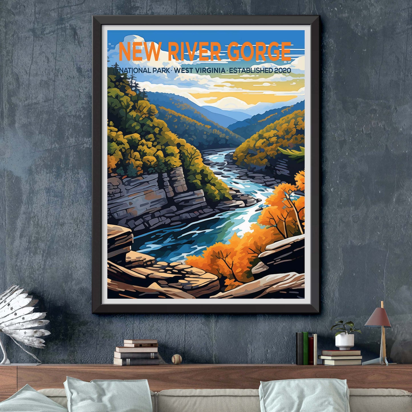 New River Gorge National Park West Virginia Travel Print Gift