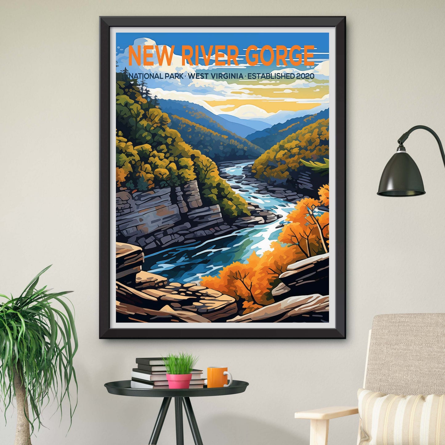 New River Gorge National Park West Virginia Travel Print Gift