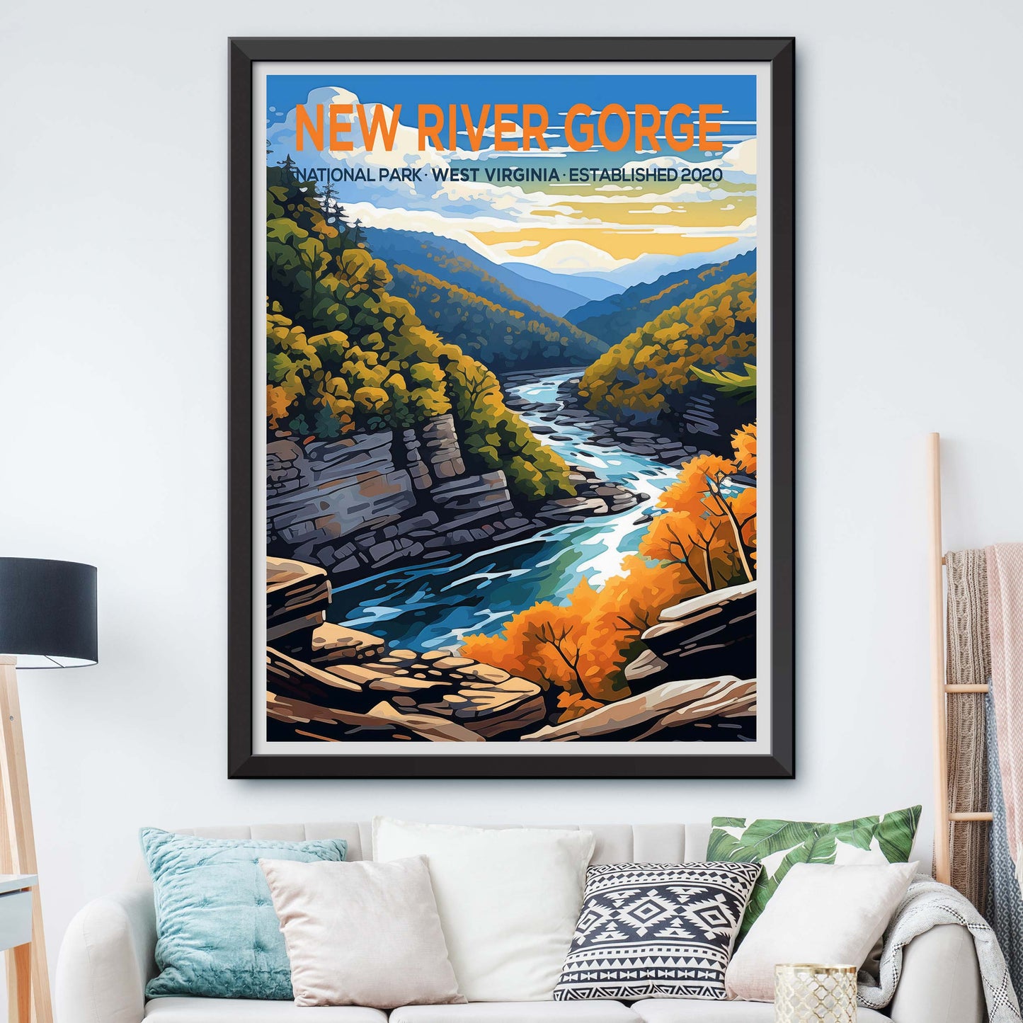 New River Gorge National Park West Virginia Travel Print Gift