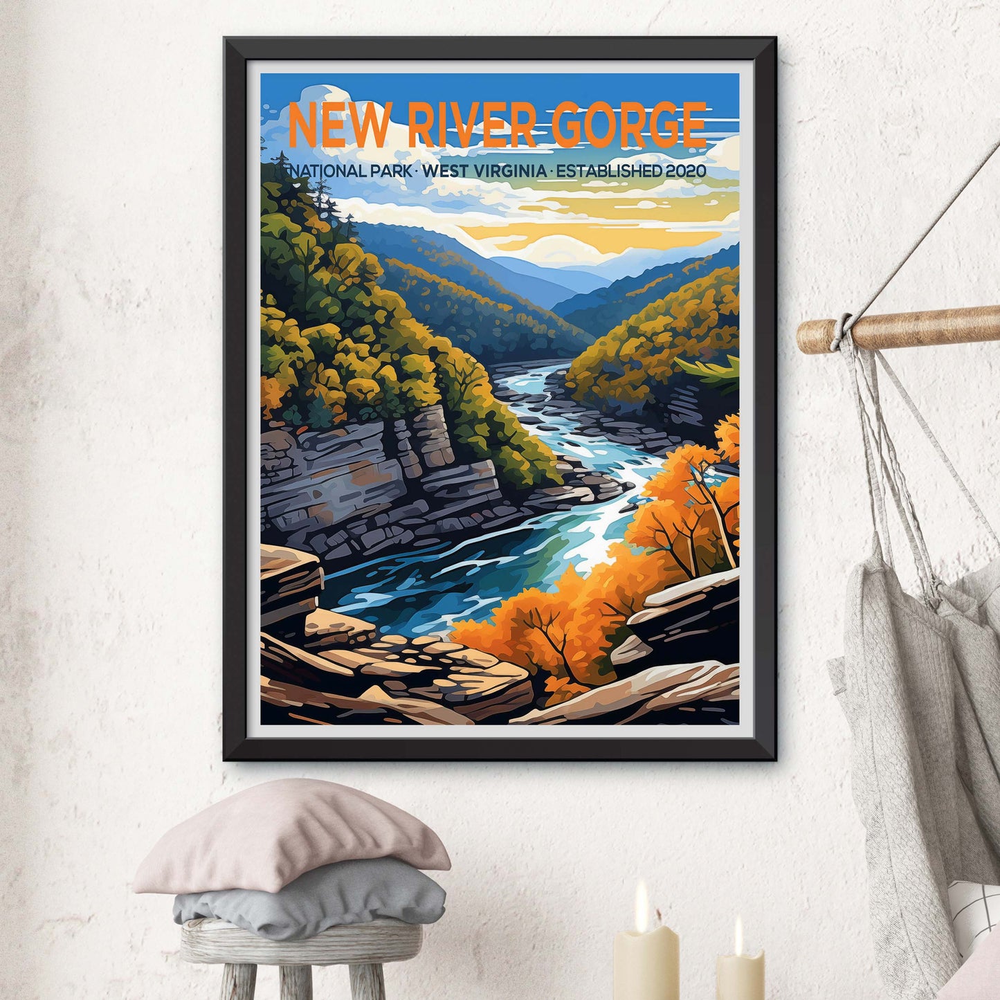 New River Gorge National Park West Virginia Travel Print Gift