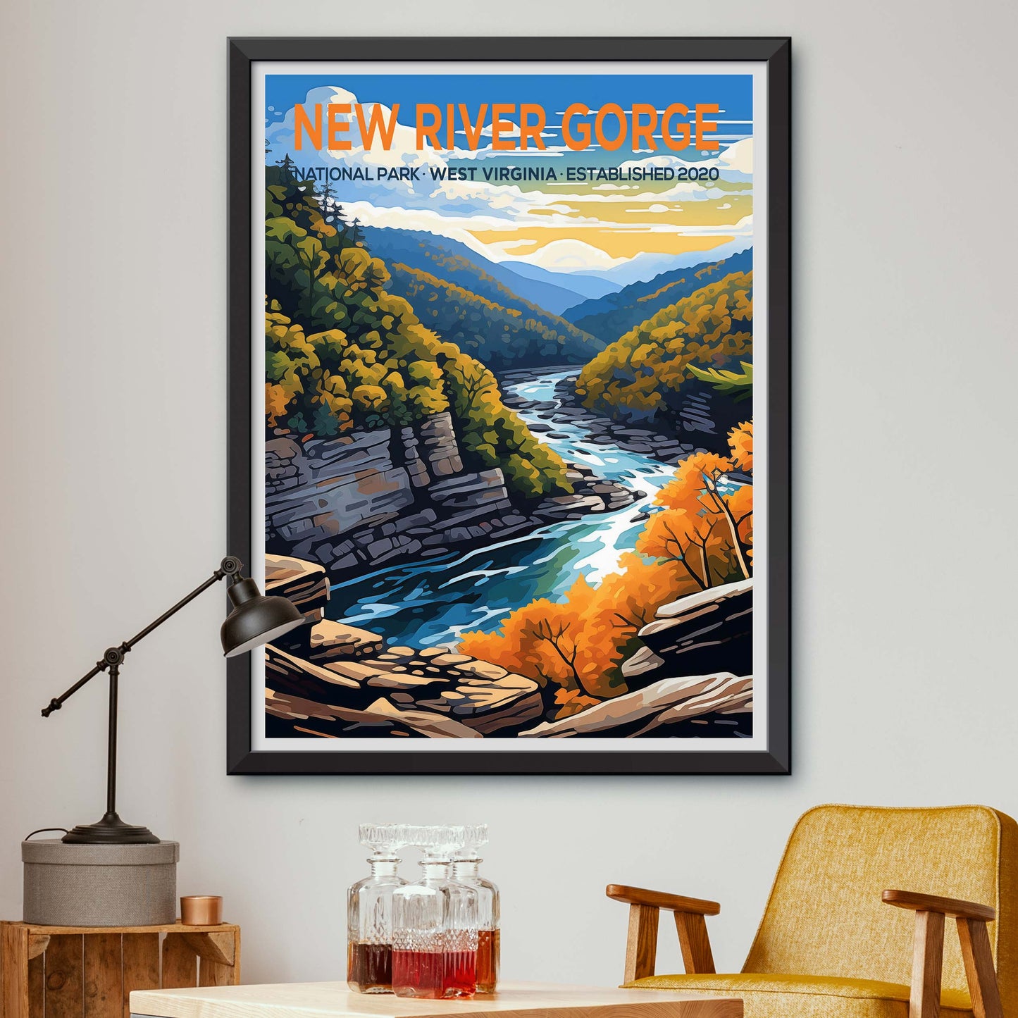 New River Gorge National Park West Virginia Travel Print Gift