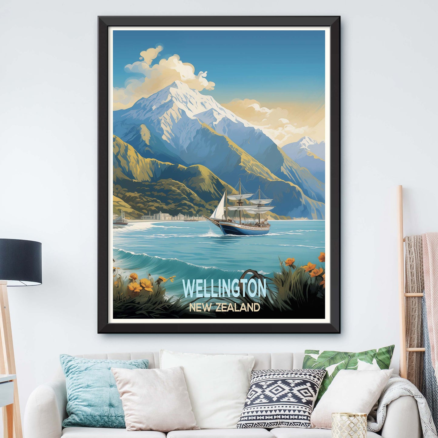 New_Zealand_Wellington,Travel To New Zealand Poster Prints Famous City