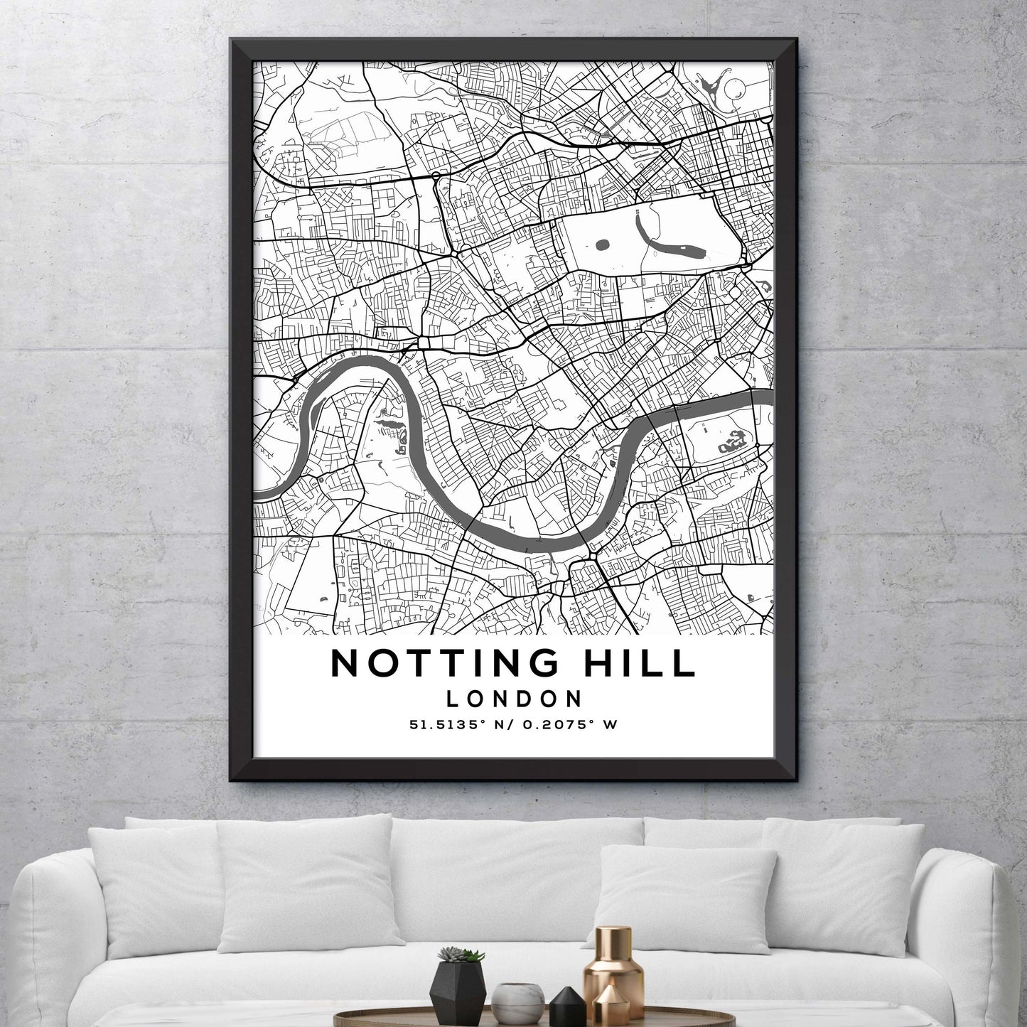 Notting-Hill,London Map Print