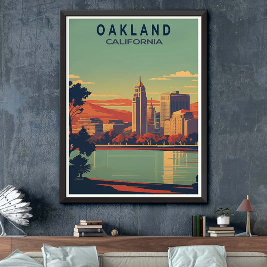 Oakland-USA,Travel Poster Oakland Print