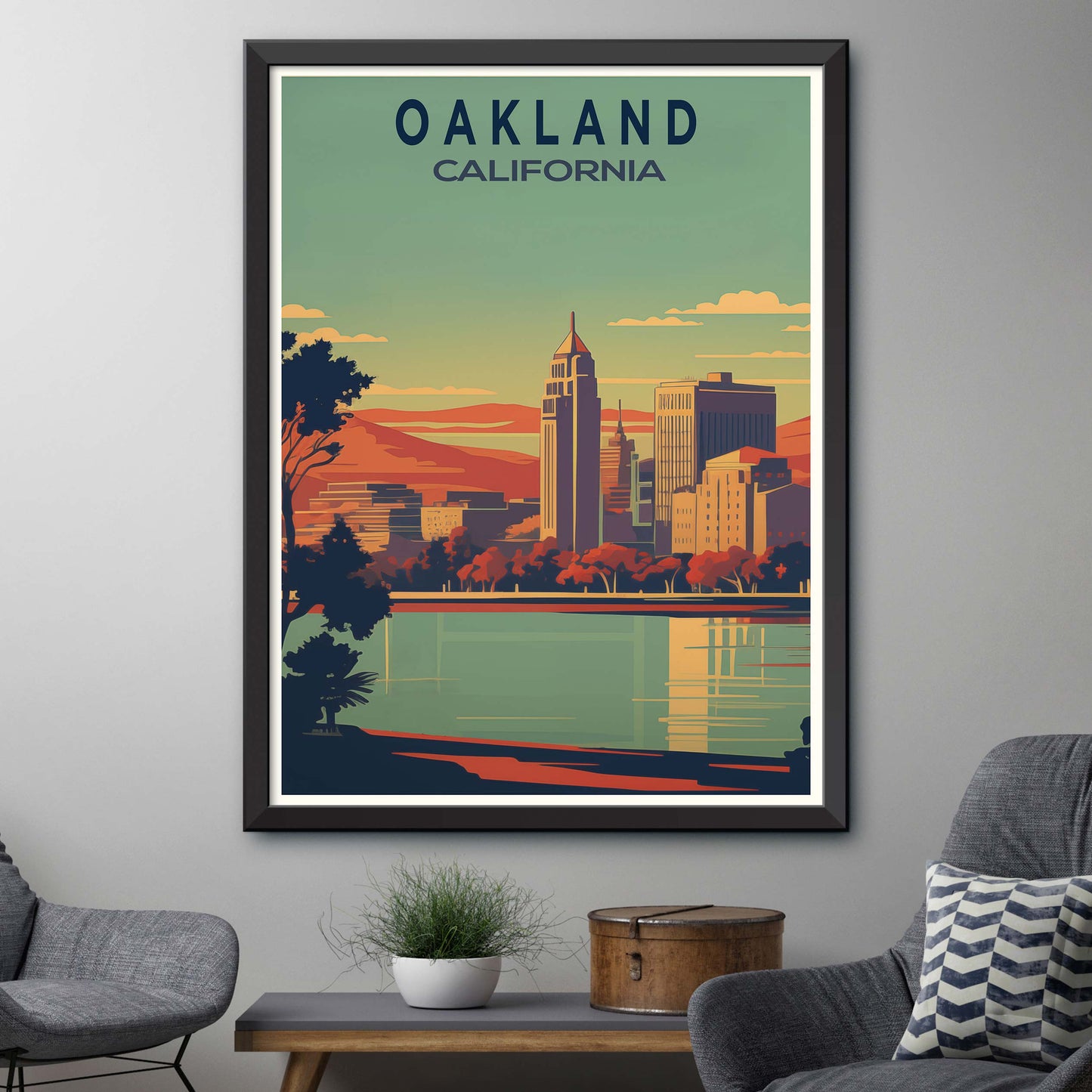 Oakland-USA,Travel Poster Oakland Print