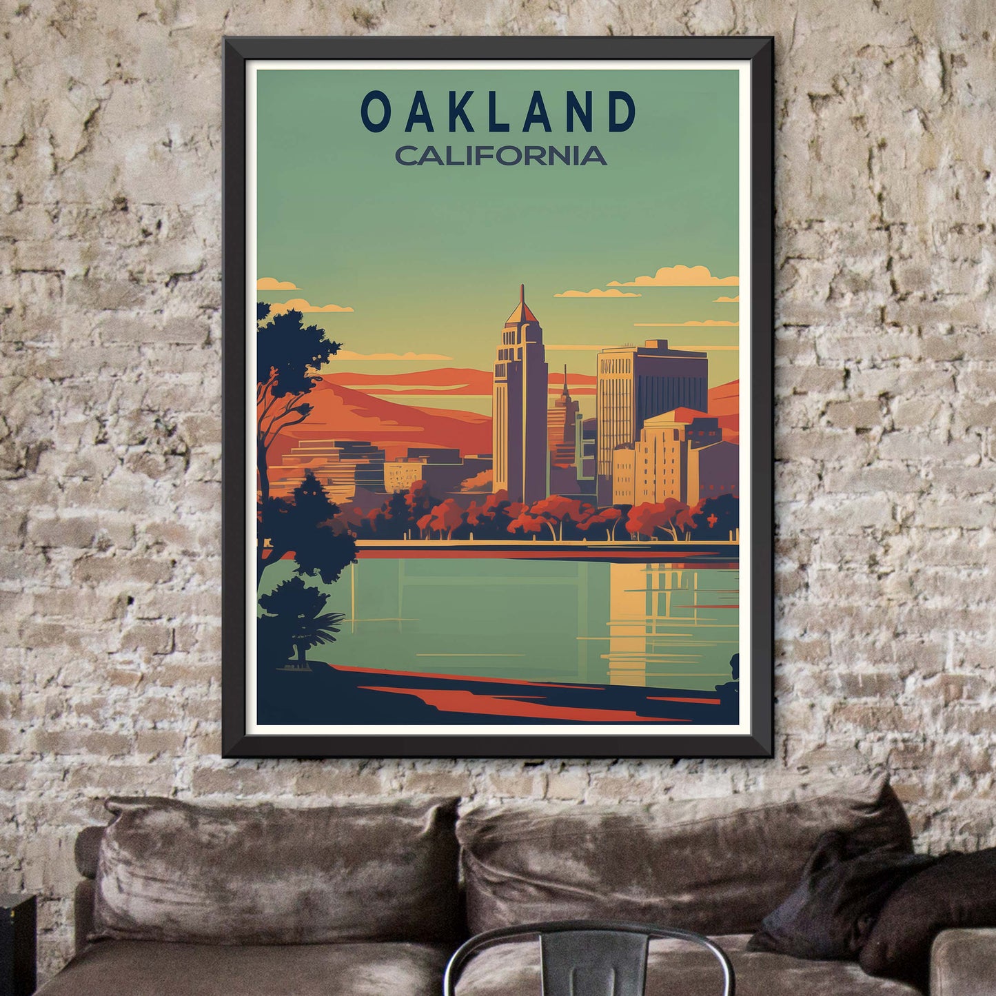 Oakland-USA,Travel Poster Oakland Print