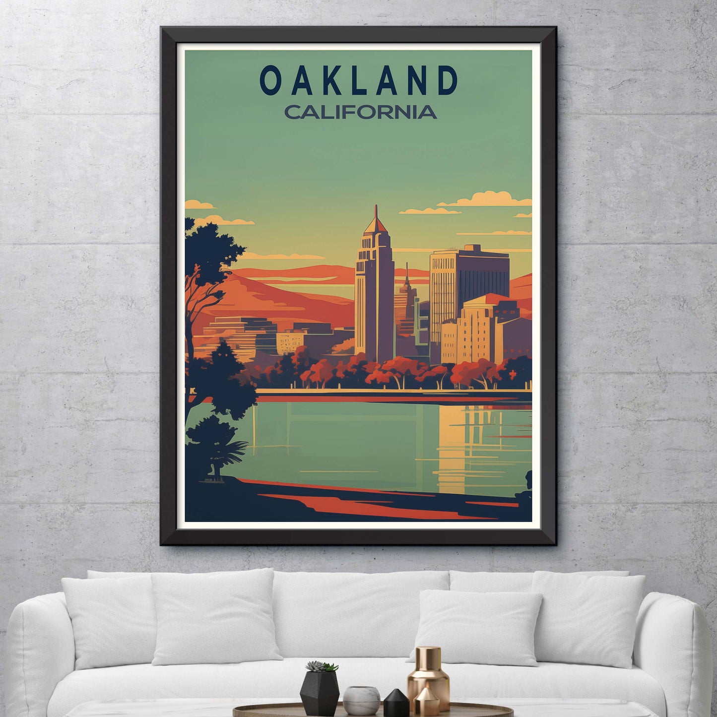 Oakland-USA,Travel Poster Oakland Print