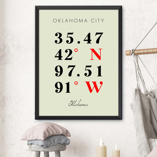 Oklahoma-City Coordinate Map