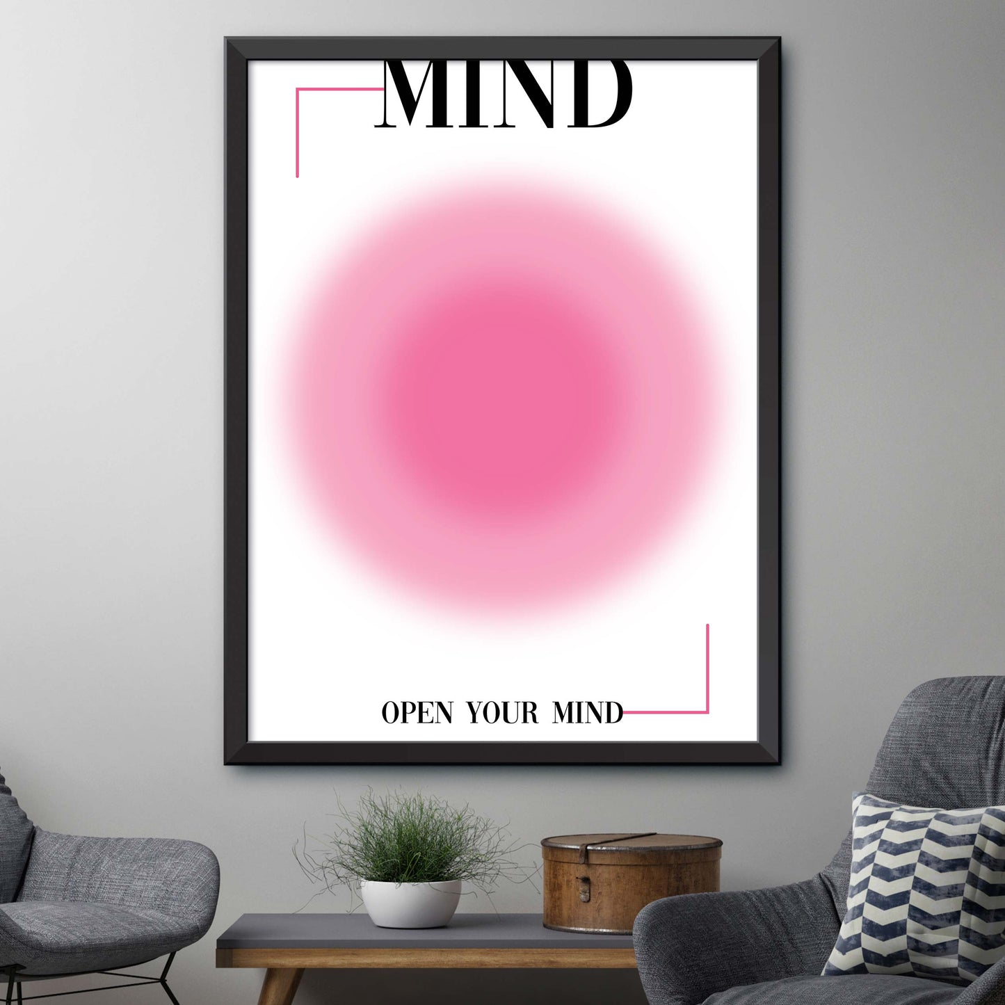 Pink Open Your Mind Poster
