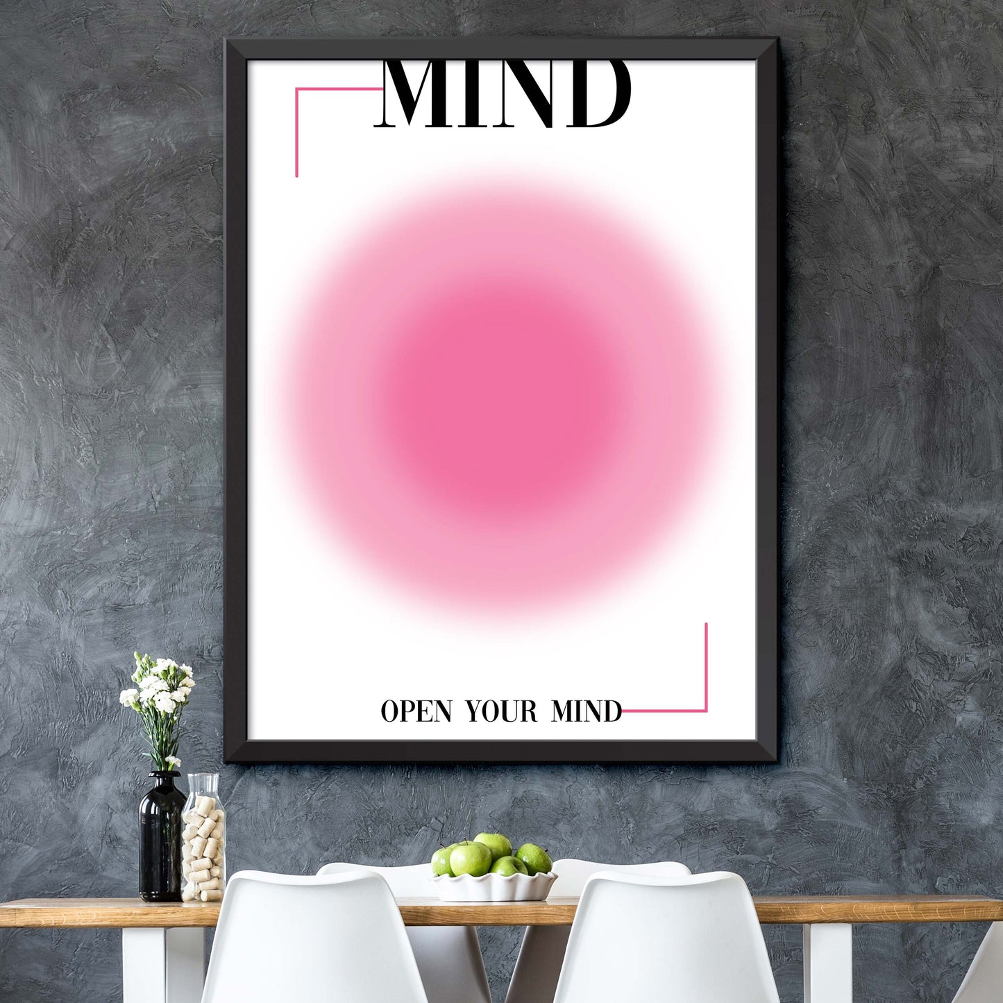 Pink Open Your Mind Poster