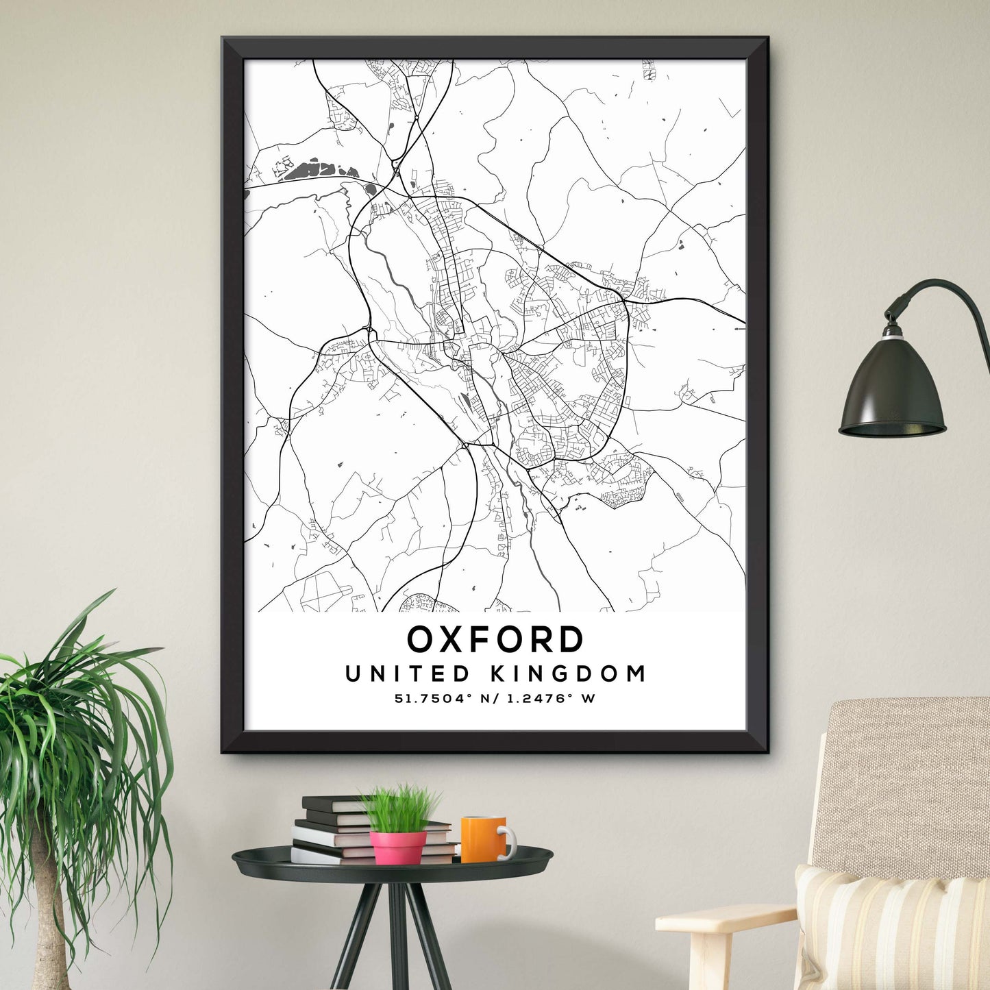 Oxford,United-Kingdom Map Print