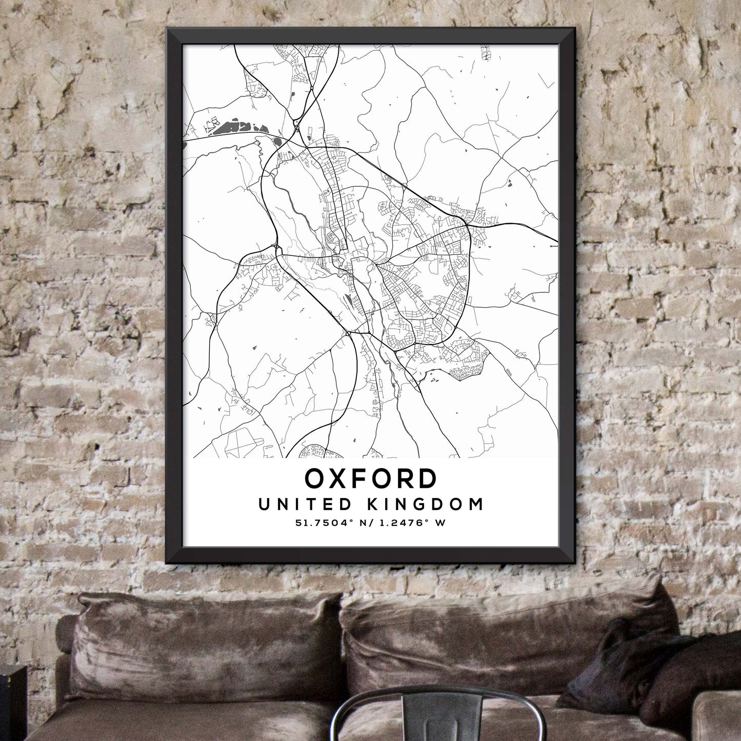 Oxford,United-Kingdom Map Print