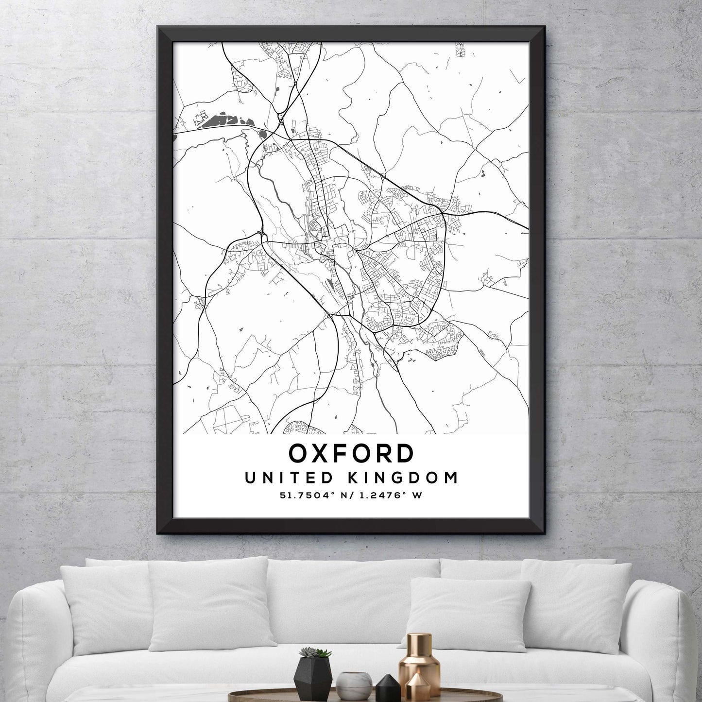 Oxford,United-Kingdom Map Print