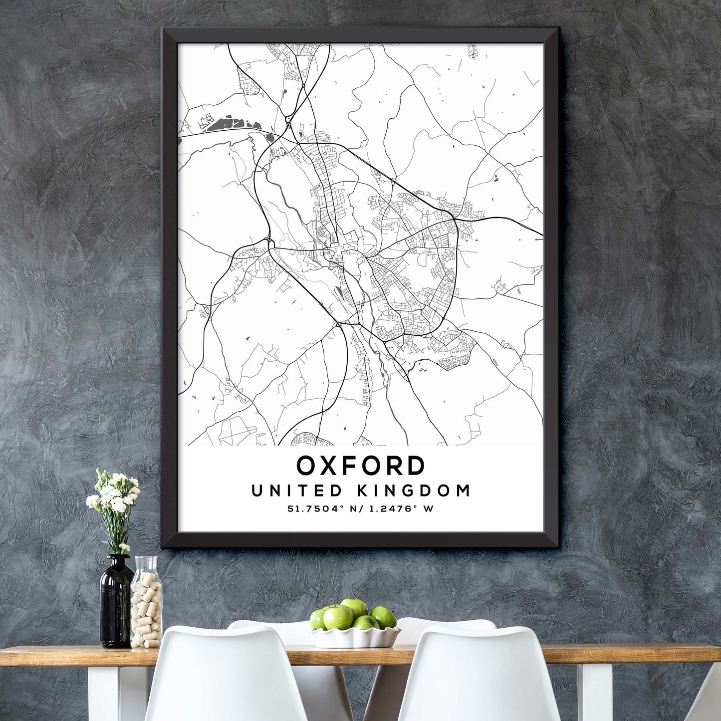 Oxford,United-Kingdom Map Print