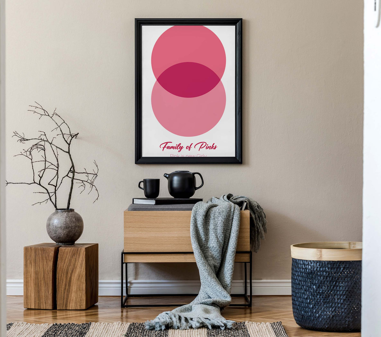 Pink Circle Print