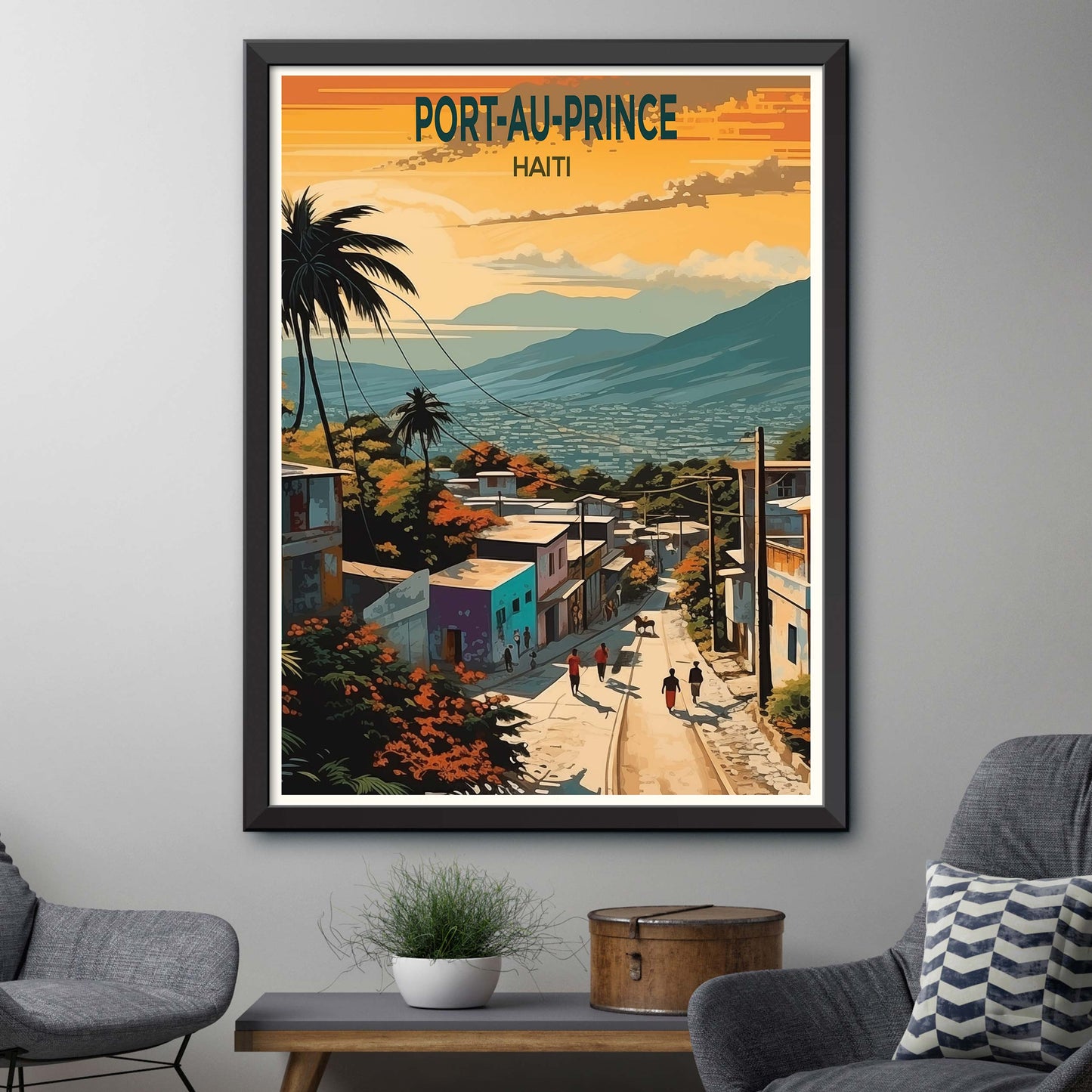 Port-Au-Prince Haiti Poster - Port-Au-Prince Haiti - Port Au Prince Illustration Print