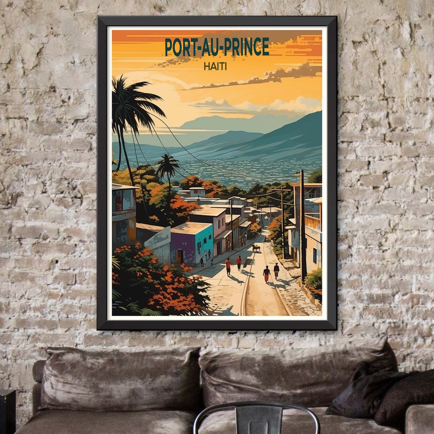 Port-Au-Prince Haiti Poster - Port-Au-Prince Haiti - Port Au Prince Illustration Print