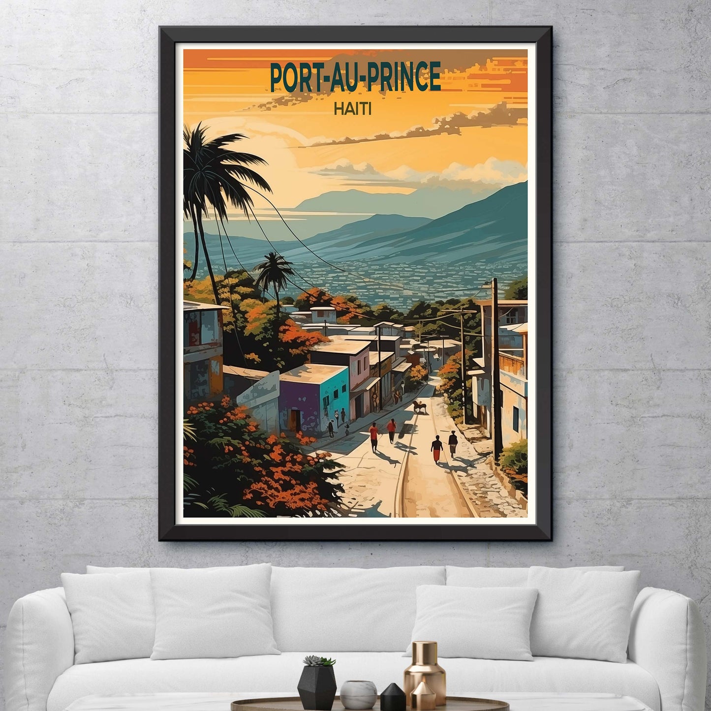 Port-Au-Prince Haiti Poster - Port-Au-Prince Haiti - Port Au Prince Illustration Print