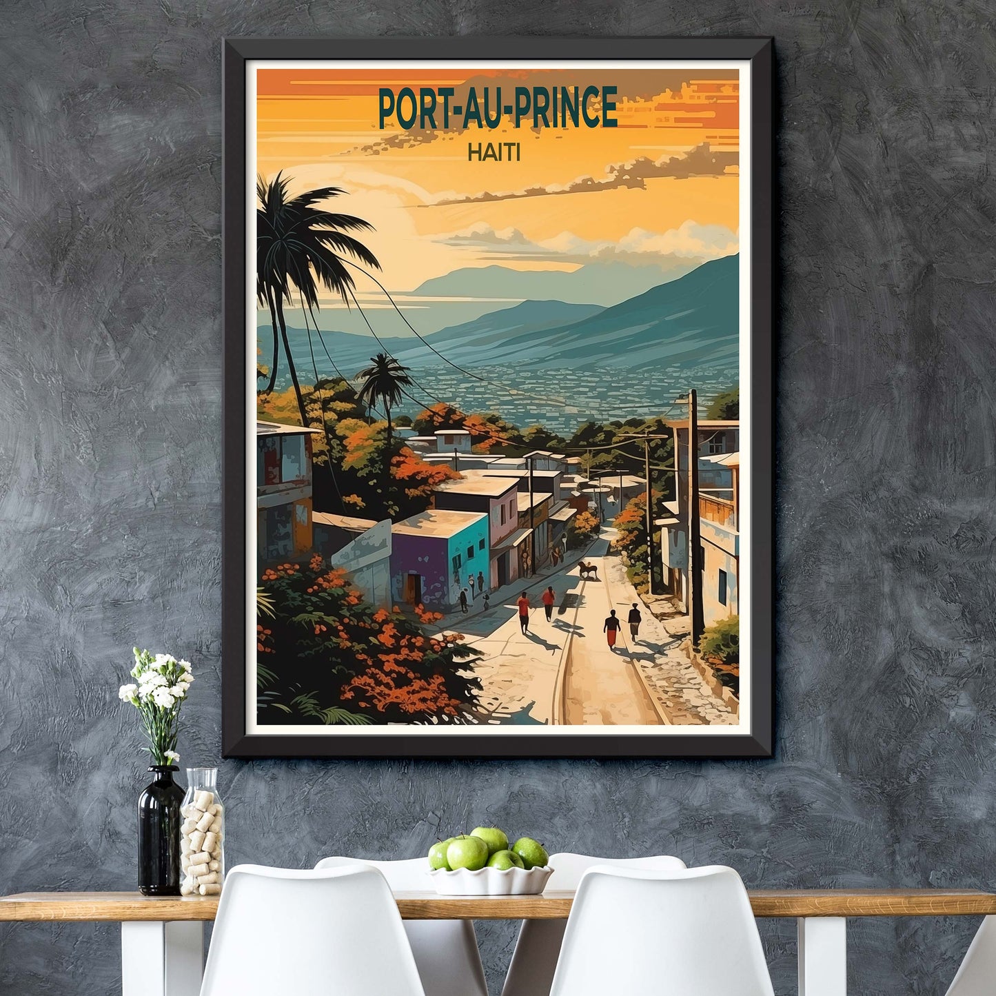 Port-Au-Prince Haiti Poster - Port-Au-Prince Haiti - Port Au Prince Illustration Print