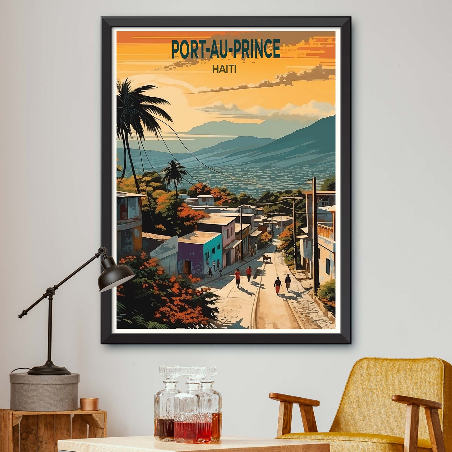 Port-Au-Prince Haiti Poster - Port-Au-Prince Haiti - Port Au Prince Illustration Print