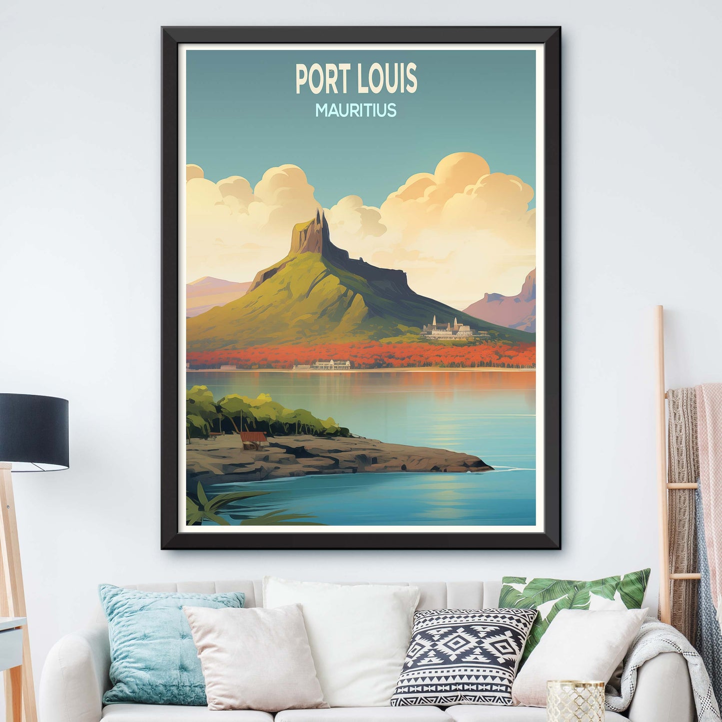 Port_Louis_Mauritius,Travel Landscape Art Style Poster